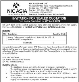 Invitation for Sealed Quotation
