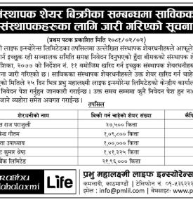 संस्थापक शेयरधनीहरुलाई जारी गरिएको अत्यन्त जरुरी सूचना