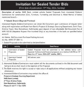 Invitation for Sealed Tender Bids Notice -