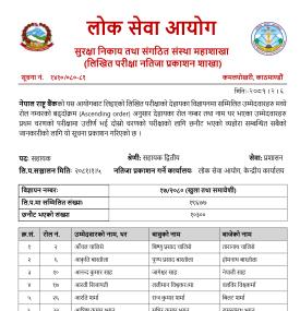 लिखित परीक्षाको नतिजा प्रकाशनसम्बन्धी राष्ट्र बैंकको सूचना 