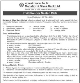 Invitation for Sealed Bids