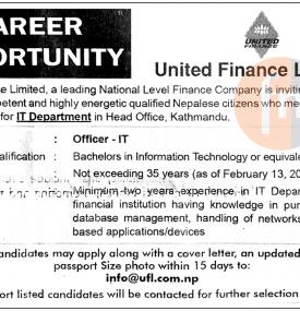 Career Opportunity
