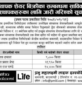 संस्थापकहरुको लागि जारी गरिएको सूचना