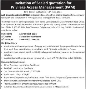 Invitation for Sealed Quotation