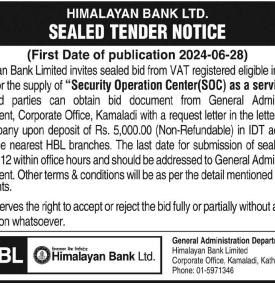 Sealed Tender Notice