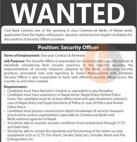 Wanted - Civil Bank