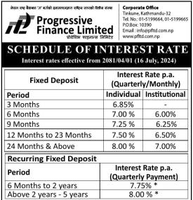 New Interest Rate Notice