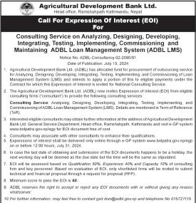 Call for Expression of Interest (EOI)