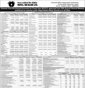 25th AGM published under Nepal Rastra Bank