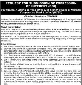 Request for Submission of Expression of Interest (EOI)