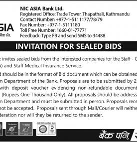Invitation of Sealed Bids