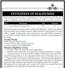 Invitation for Sealed Bids