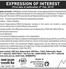 Expression of Interest 