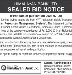 Sealed Bid Notice