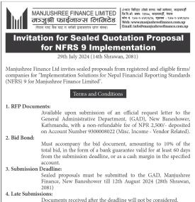 Invitation for Sealed Quotation 