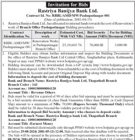 Invitation for Bids