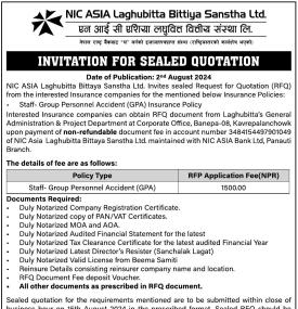 Invitation for Sealed Quotation