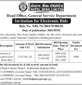 Invitation for Electronic Bids