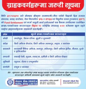 Holiday Banking Hours Announced: Nepal Bank Limited to Serve Customers on Upcoming Holidays -