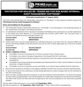 Invitation for Sealed Re-Tender Bids  -