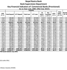 Key Financial Indicators of  Commercial Banks
