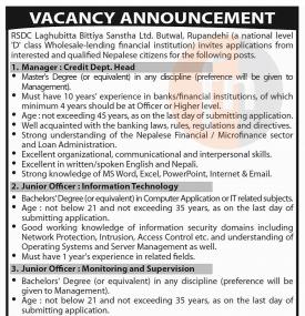 Vacancy Announcement 