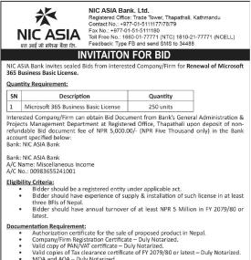 Invitation for Bids