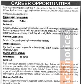 Nepal Investment Mega Bank: Career Opportunities for Trainees