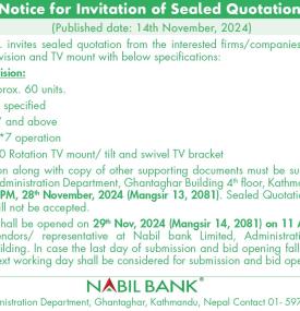 Notice for Invitation of Sealed Quotation