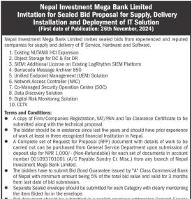 Invitation for Sealed Bid for Proposal