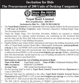 Invitation for Bids
