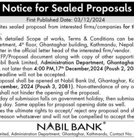 Notice for Sealed Bid