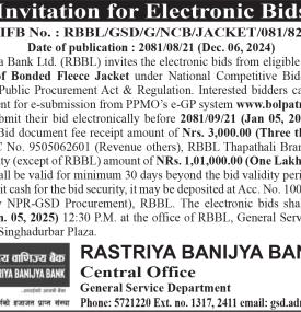 Invitation for Electronic Bids