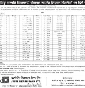 गैह्र बैंकिङ्ग सम्पत्ति शिलबन्दी बोलपत्र मार्फत लिलाम बिक्रीको सूचना