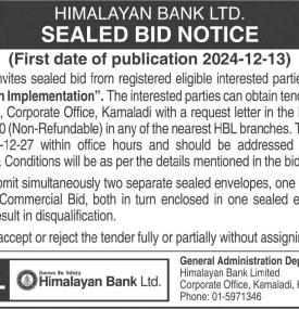 Sealed Bid Notice