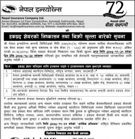 हकप्रद शेयर निष्काशन तथा विक्रि खुल्ला 