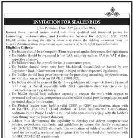 Invitation for Sealed Bids