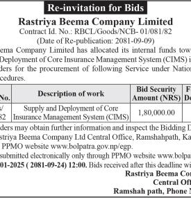 Re-Invitation for Bids