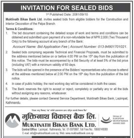 Invitation for Sealed Bids