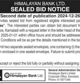 Sealed Bid Notice