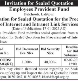 Invitation for Sealed Quotation