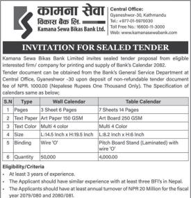 Invitation for Sealed Tender