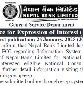 Notice for Expression of Interest (EOI)