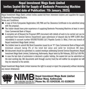 Invites Sealed Bid Notice