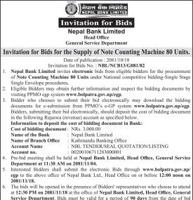 Invitation for Bids