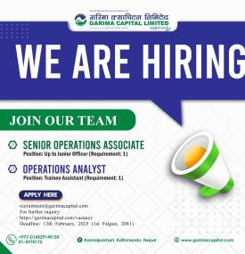 Garima Capital Announces Job Openings for Senior Operations Associate and Operations Analyst
