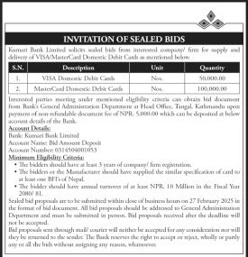 Invitation of Sealed Bids
