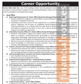 Job Vacancy - विकास बैंकमा कर्मचारी आश्यकता -