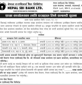 बैंकको शाखा कार्यालयको लागि घर बहालमा लिने सम्बन्धी सूचना