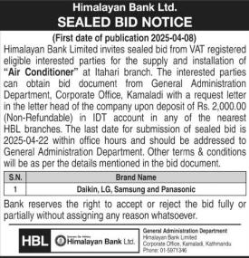 Sealed Bid Notice